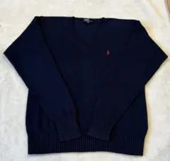 Polo by Ralph Lauren ネイビー Vネックセーター 150
