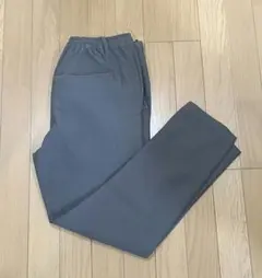 グレー スラックス ウエストゴム付き