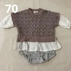 birthday レイヤード ロンパース 70