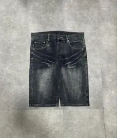 【90's】　デニムハーフパンツ　y2k インディゴ　ブラック