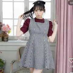 evelyn エブリン　ツイードフレアOP ミニワンピース