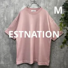 【新品定価1.3万】ESTNATION Tシャツ GarmentDye ピンクM