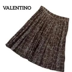 ヴァレンティノガラヴァーニ　VALENTINO プリーツスカート　ブラウンのサムネイル