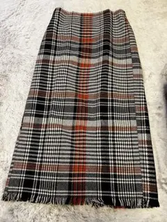 チェック柄ロングスカート Mサイズ