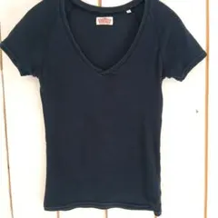 HR MARKET 半袖 Vネック Tシャツ ネイビーのサムネイル