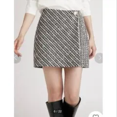 SNIDEL ラップミニスカート　ツイード　0サイズ