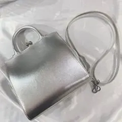 SLOBE ボックスハンドバッグ シルバー 新品未使用 タグ付き - メルカリ