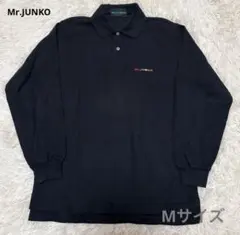 Mr.JUNKO ポロシャツ　長袖　レインボー刺繍　日本製　Mサイズ
