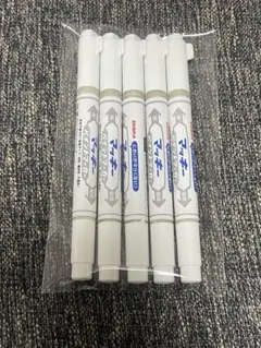 ホワイト　マッキー　ペイントマーカー　5本セット