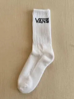 VANS バンズ クルーソックス ホワイト ロゴ刺繍のサムネイル
