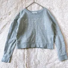 ロペピクニック　長袖　ロゴスウェットシャツ　トレーナー　ビックロゴ　綿　グレーM