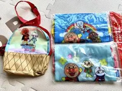【新品未使用】アンパンマン ポシェット、ナップザック 2枚セット