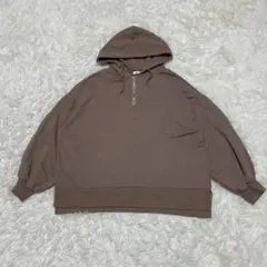 INGNI クロップドパーカージップパーカー　くすみピンク