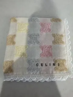 新品未使用CELINEセリーヌタオルハンカチオーガニックコットンロゴマルチカラーのサムネイル