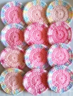 ハンドメイド 使い捨て用アクリルたわし 12枚セットのサムネイル