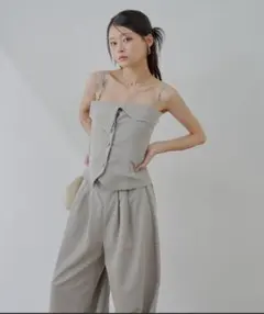 chico 折り返しデザインスーツコンビネゾン