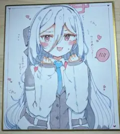 え*む様 オリジナルイラスト キャラクターイラスト 色紙 アナログ