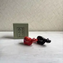 みちのく 赤べこ 黒べこ 2体セット ミニサイズ 民芸品のサムネイル