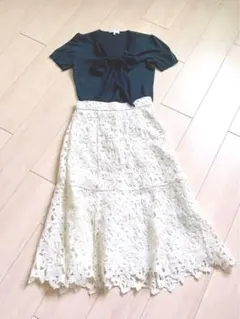 プロポーション ボディドレッシング　コーデ売り  刺繍レーススカートマーメイド