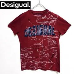 Desigual デシグアル　半袖Tシャツ　立体ロゴアップリケ　英字　数式　Ｍのサムネイル