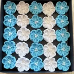 ちりめん花パーツ 2センチ　25個セット　ひな祭り 名前旗　羽子板　子供の日