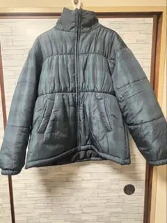 グレイル　ダークグリーン チェック柄 ダウンジャケット F