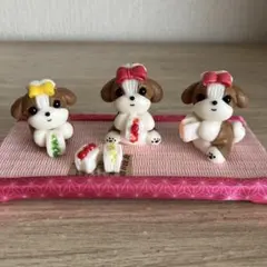 シーズーちゃんず♡とフルーツサンド∩^ω^∩ハンドメイド粘土