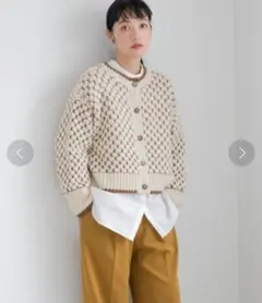 ２ＷＡＹ柄ショートニットプルオーバーカーディガン