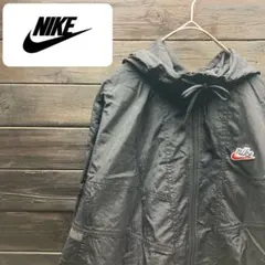 【希少】NIKE｜ナイロンジャケット｜筆記体ロゴ｜ブラック｜Mサイズ
