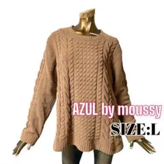 ⭐️A513⭐️ AZUL ♥ カジュアル クルーネック ケーブル モールニットのサムネイル
