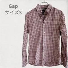 Gap スリムフィット 長袖シャツ S 赤チェック
