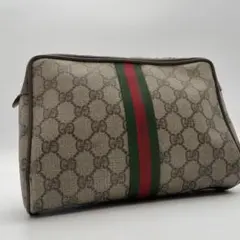 GUCCI クラッチバッグ ポーチ GG柄 シェリーライン ヴィンテージ