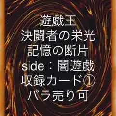 遊戯王 決闘者の栄光 記憶の断片 闇遊戯 収録カード① バラ売り可 15AXY