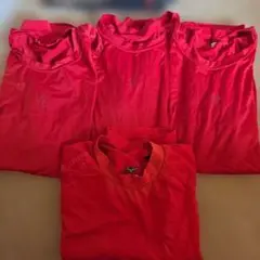 Mizuno ZETT　レッド アンダーシャツ半袖 4枚セット　L