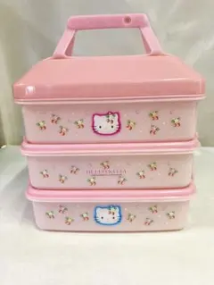 ★ハローキティ 3段重箱 お弁当箱 ピンク