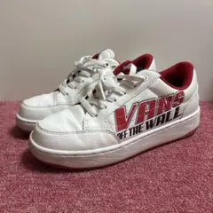 【VANS】 キャノーラロゴプラット 25cm ホワイトレッド