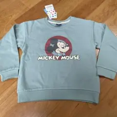 ミッキーマウス トレーナー 130cm くすみグリーン