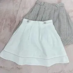 evelyn ビジュー ミニスカート ホワイト