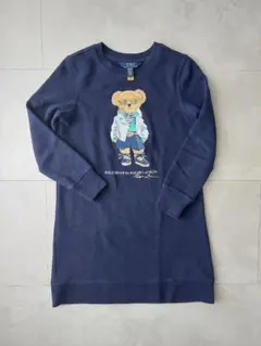 Polo RALPH LAUREN Bear 長袖ワンピース ネイビー