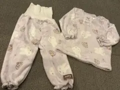 ミッフィ冬用フリースパジャマ　90サイズ　薄紫色