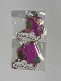 プリキュア　一番くじ　F賞　シルエットメタルチャーム　2つセット