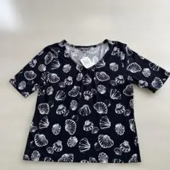 新品未使用タグ付ローラアシュレイlaura ashley半袖tシャツLサイズ貝殻のサムネイル