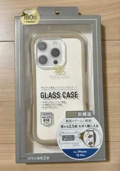 ＜新品未開封＞iPhone 1５Pro 強化ガラス採用ハイブリッドガラスケース