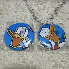 ドナルドダック 缶バッジ 2個セット　ディズニーストア