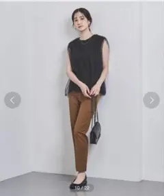 チュールコンビ　ノースリーブ　カットソー　ユナイテッドアローズ