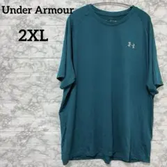 美品✨Under Armour 【2XL】 HeatGear Tシャツ ティール