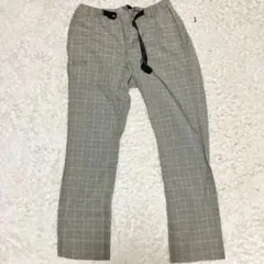 GRAMICCI チェック柄 スラックス パンツ　グレー　チェック　グラミチ