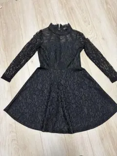 〈パーティードレス〉レースワンピース Mサイズ シースルー