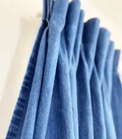 ソフトデニム　カーテン　幅100 丈200 cm 2枚組み
