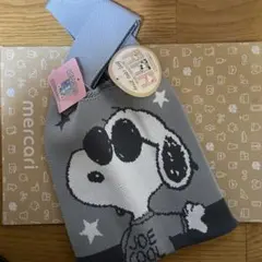 スヌーピー　ニットトートバッグ